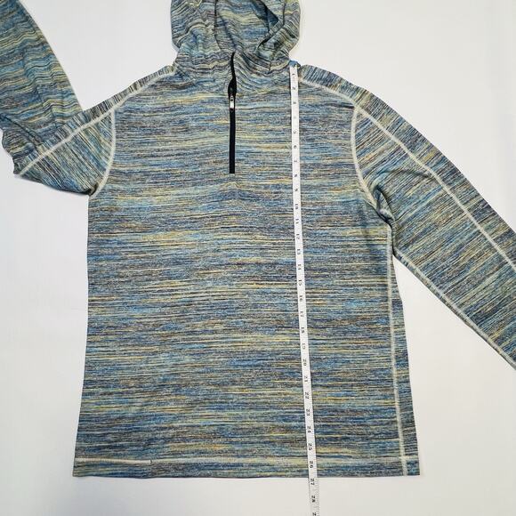 Lululemon Mens Surge Warm Sweatshirt Medium Blue Space Dye Camo Alberta Lake - Picture 10 of 11